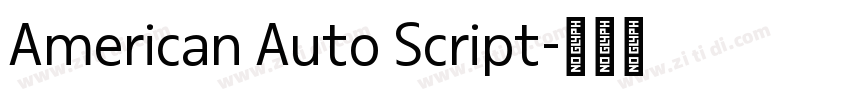 American Auto Script字体转换